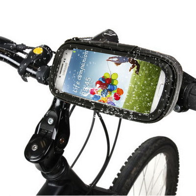 Bike Mount & Waterproof / Sand-proof / Snow-proof / Dirt-proof Tough Touch Case for 5.5 inch Phone (Black)