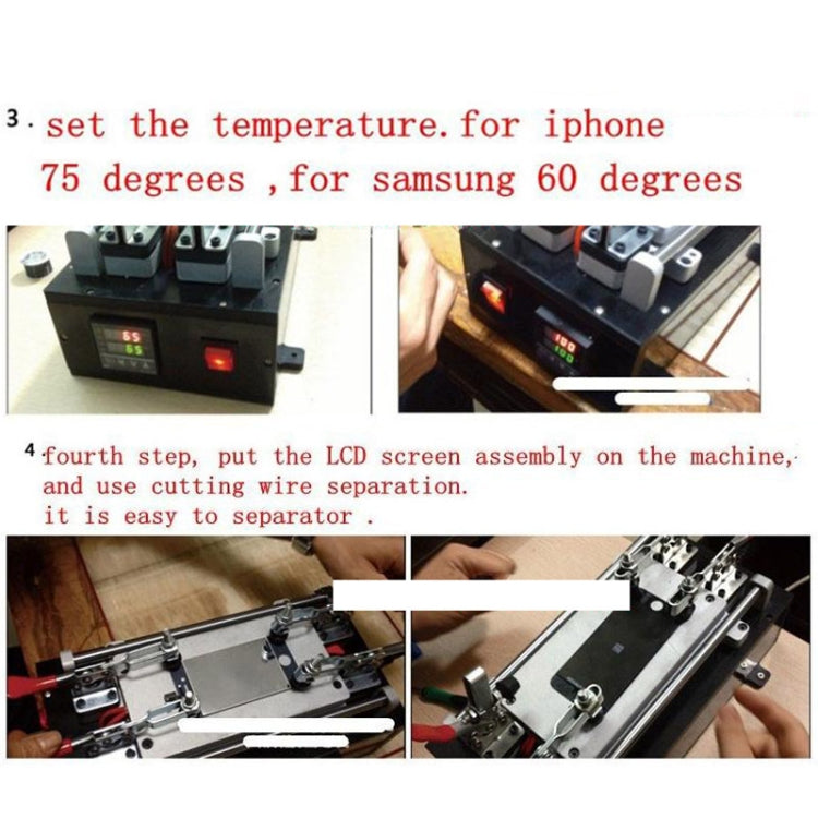 Touch Panel LCD Separator Glue Disassemble Machine for iPhone / Samsung / HTC / Sony etc. Support LCD Panel Size: 20 cm x 11 cm (AC 110 - 220V)
