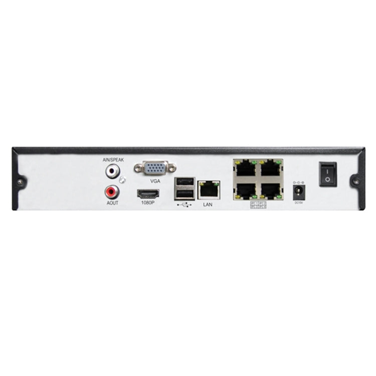 N4/1U-POE 4CH HDD NVR Digital Video Recorder, Support VGA / HDMI / USB