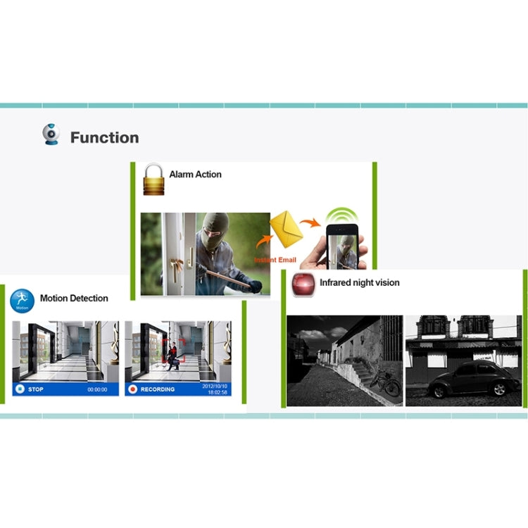 N4B3M 4Ch 720P P2P ONVIF 1.0 Mega Pixel IP Camera NVR Kit, Support Night Vision / Motion Detection, IR Distance: 20m