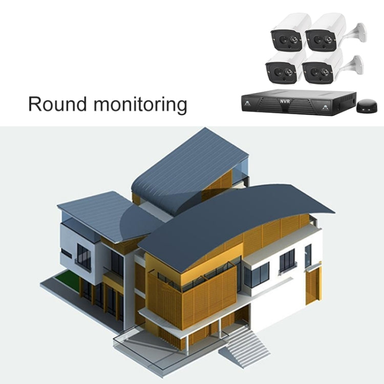 N4B7M 4Ch 960P P2P ONVIF 1.3 Mega Pixel IP Camera NVR Kit, Support Night Vision / Motion Detection, IR Distance: 20m