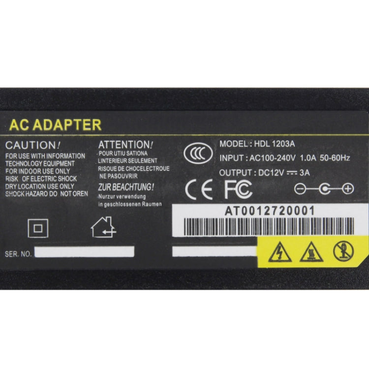 AU Plug 12V 3A / 4 Channel DVR AC Power Adapter, Output Tips: 5.5 x 2.5mm