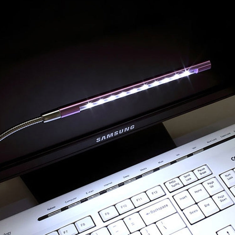 Portable Touch Switch  USB LED Light, 10-LED, 1W, White Light(Blue)