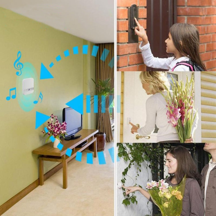 B10 52 Chimes 110dB Doorbell Receiver Low Power Consumption Home Door Tools, US Plug, AC 90-260V
