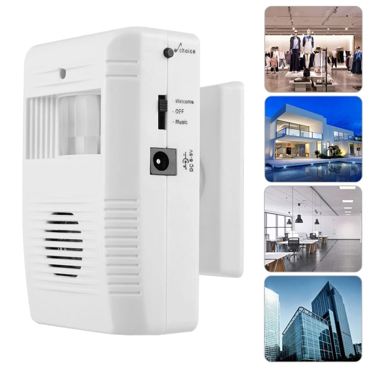Infrared Sensor Electronic Guest Welcome Doorbell(White)