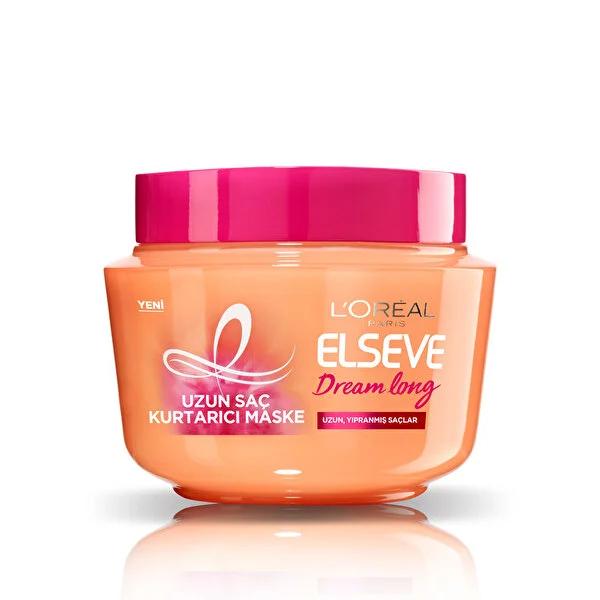 L'Oreal Elseve Dream Long Hair Mask: Repair, Strengthen & Revive Long, Damaged Hair - Castor Oil, Keratin & Vitamins - 10.14 fl oz