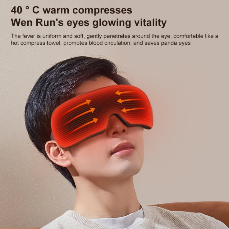 Smart Hot Compress Air Pressure Vibration Eye Massager Visual Massage Eye Care Device (Black)