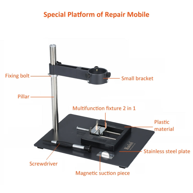 Kaisi F-202 Mobile Phone Laptop BGA Rework Reballing Station Hot Air Gun Clamp