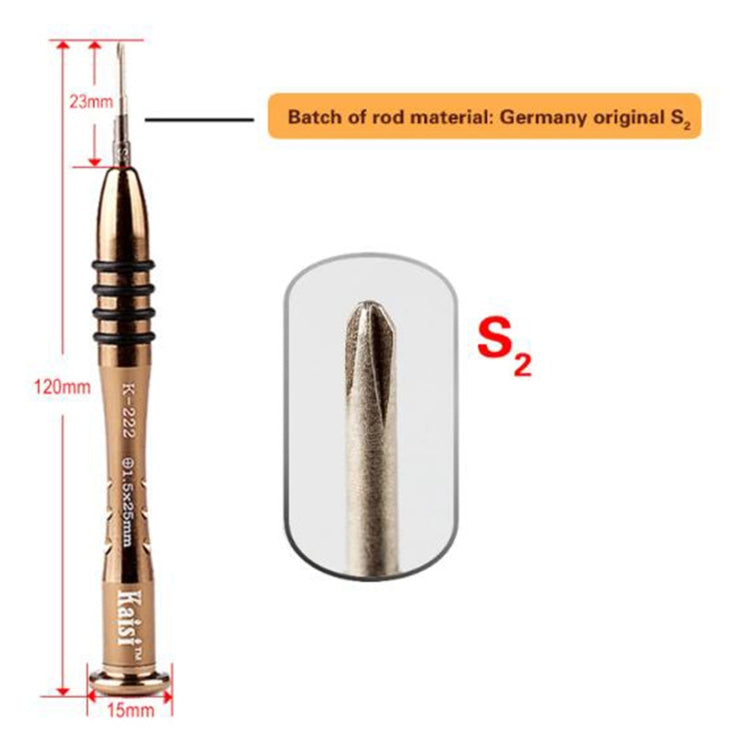 Kaisi K-222 Precision Screwdrivers Professional Repair Opening Tool for Mobile Phone Tablet PC (Straight: 2.0)