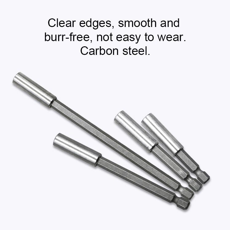 3 in 1 1/4 Electric Batch Head High Magnetism Connecting Rod Pistol Drill Extension Rod Sleeve Fast Turning Joint, Length: 60/100/150mm
