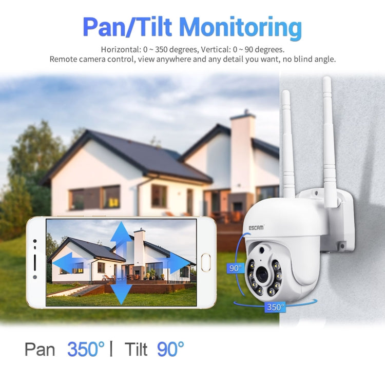 ESCAM WNK714 3.0 Million Pixels 4-channel HD Dome Camera NVR Wireless Monitoring Kit, EU Plug