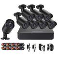 A8B5-Mini 8 Channel 1080P 2.0 Mega Pixel 8 x Bullet AHD Cameras Mini AHD DVR Kit, Support Night Vision / Motion Detection, IR Distance: 20m(Black)