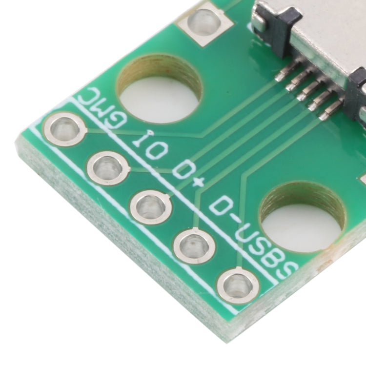 10 PCS Micro USB to 5pin 2.54MM Female Connector Test Board