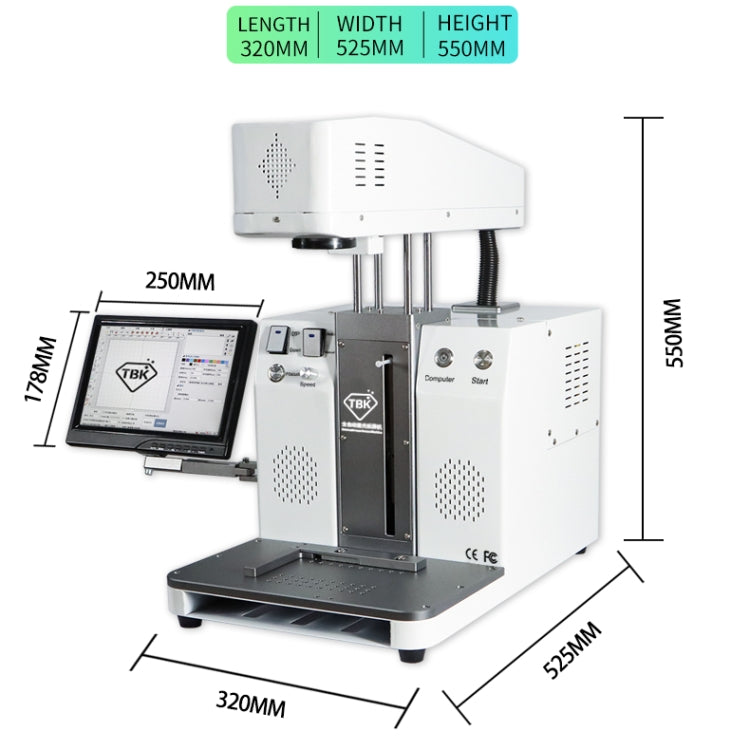 TBK-958C Automatic Laser Marking Screen Separater Repair Machine