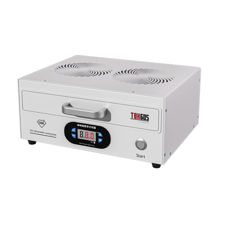 TBK 605 100W Mini UV Curing Lamp Box 48 LEDs Curved Surface Screen UV Curing Box, EU Plug