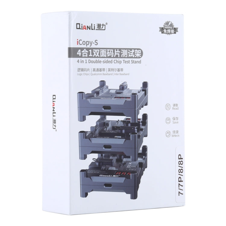 Qianli iCopy-S Double Sided Chip Test Stand 4 in1 Logic Baseband EEPROM Chip Non-removal For iPhone 7 / 7 Plus / 8 / 8 Plus