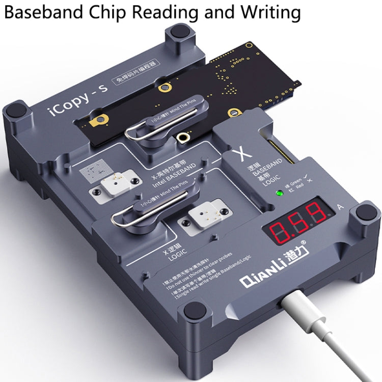 Qianli iCopy-S Double Sided Chip Test Stand 4 in1 Logic Baseband EEPROM Chip Non-removal For iPhone 7 / 7 Plus / 8 / 8 Plus