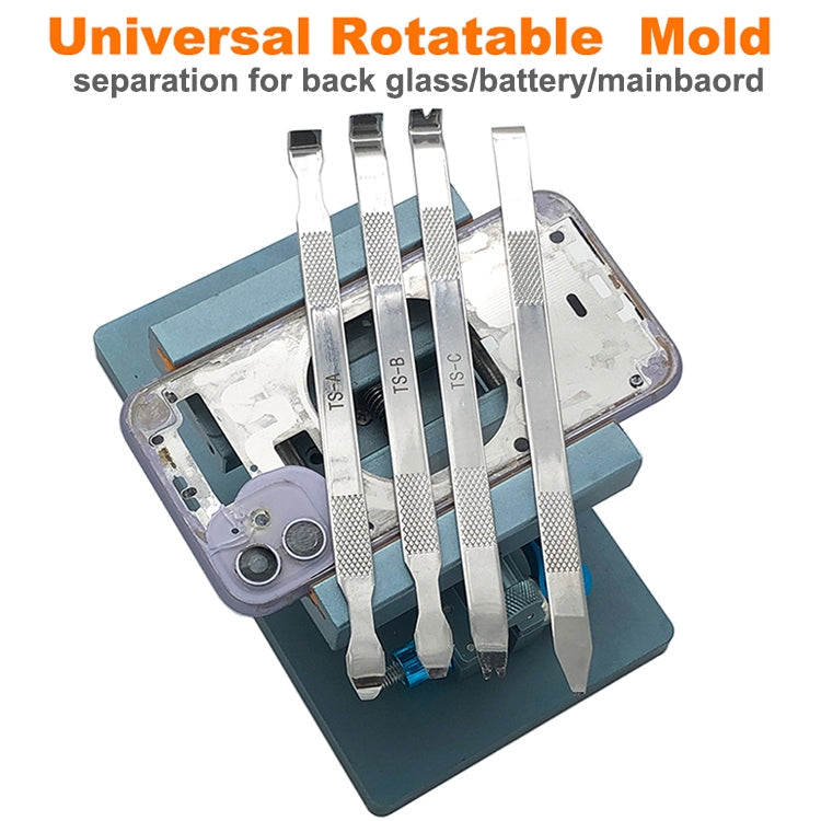 XHZC-125 360 Degrees Rotating Multifunction PCB Fixture Mainboard Repair Holder + 4 in 1 Metal Crowbar Set
