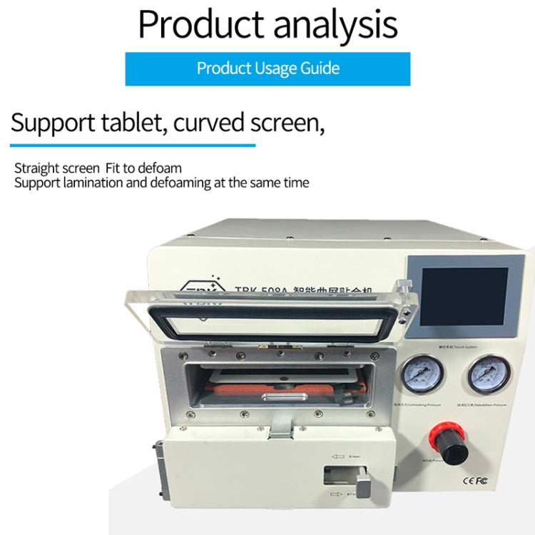 TBK TBK508A 14 inch Curved Screen LCD Screen Vacuum Separation OCA Laminating and Debubble Machine with 4 Moulds