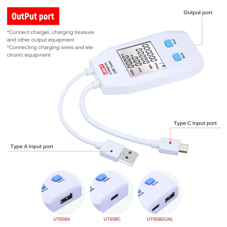 UNI-T USB Voltmeter Ammeter Tester UT658DUAL
