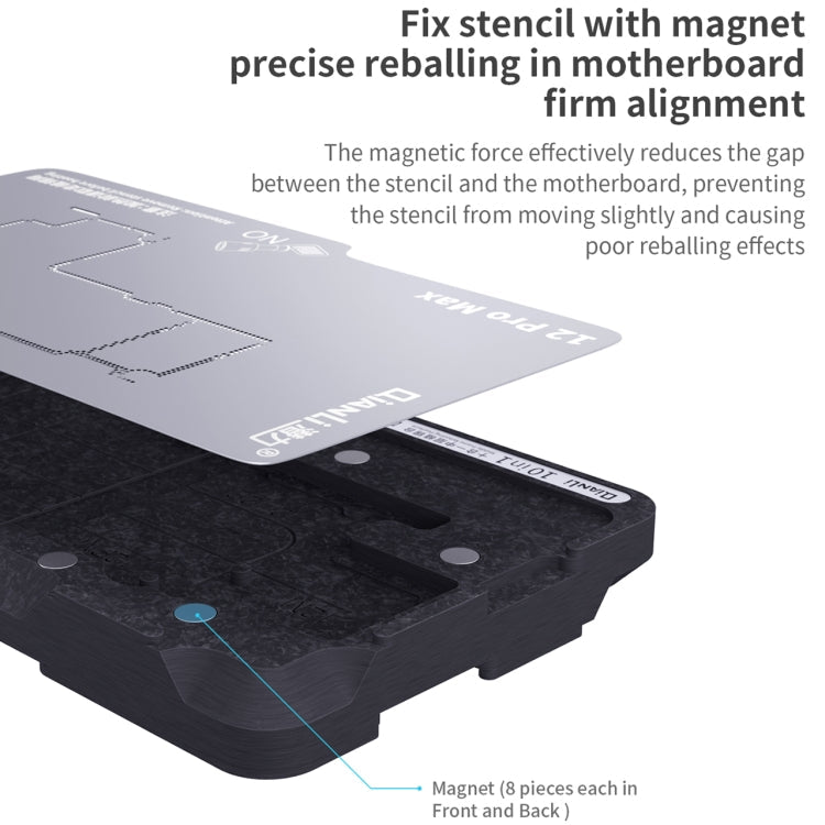 Qianli 10 in 1 Middle Frame Reballing Platform For iPhone X / XS / XS Max / 11 / 11 Pro / 11 Pro Max / 12 / 12 Pro / 12 mini / 12 Pro Max