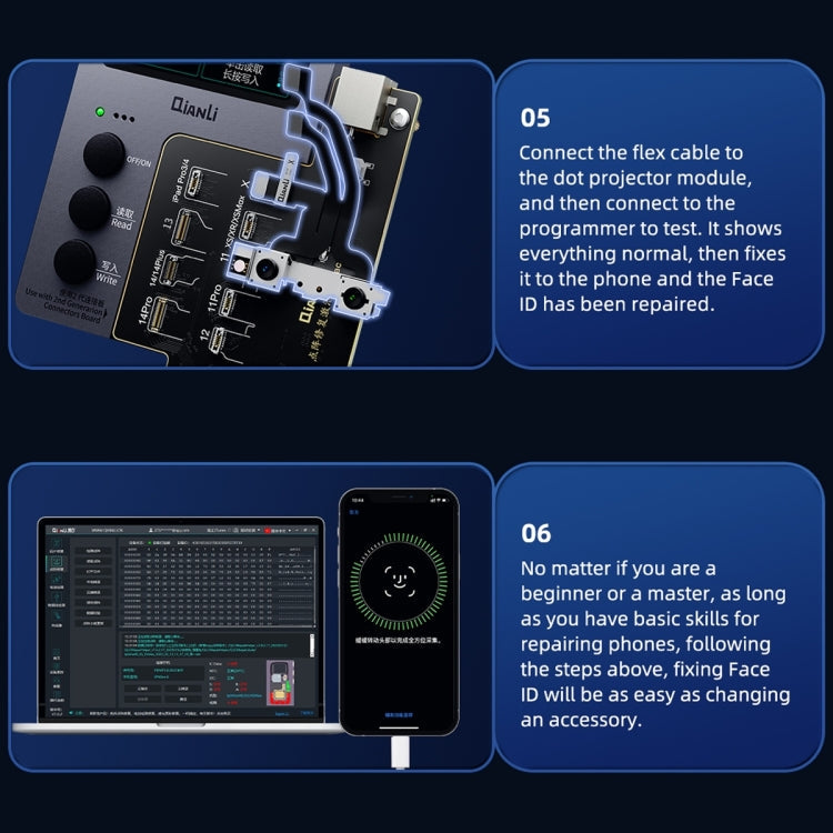 QianLi iCopy Plus Specialized Face ID Recovery and Activation Board for iPhone X to 14 Series
