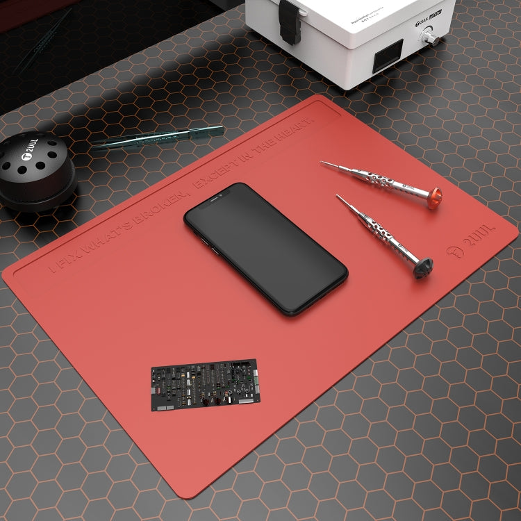 2UUL Heat Resisting Silicone Pad, Size: 40 x 28cm (Red)
