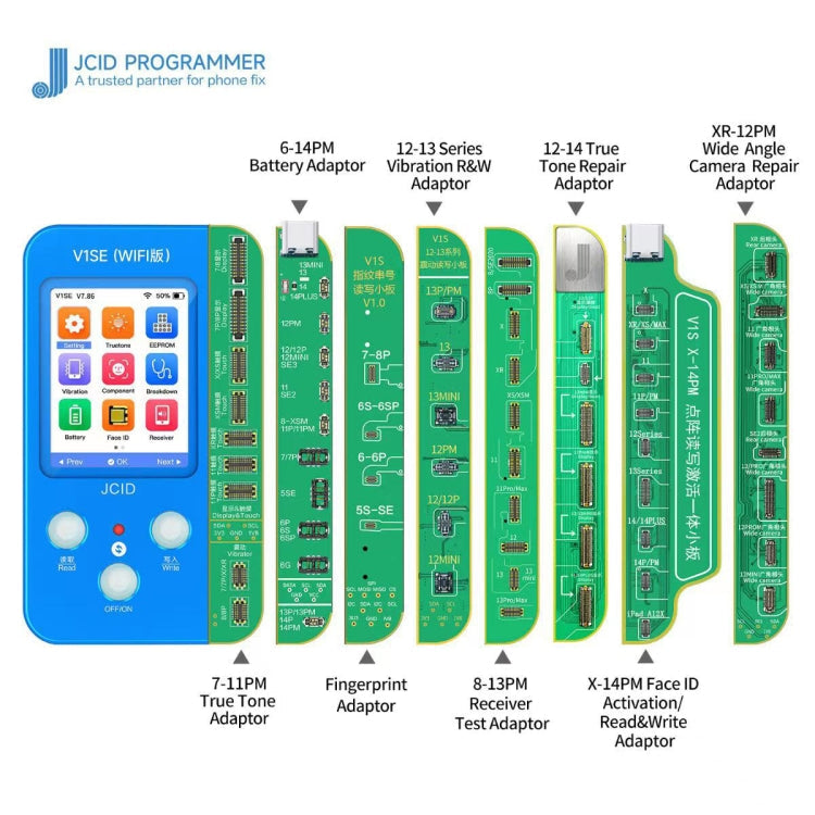 JC V1SE Testing Repair Face ID Dot Board Adaptor For iPhone X-15 Pro Max