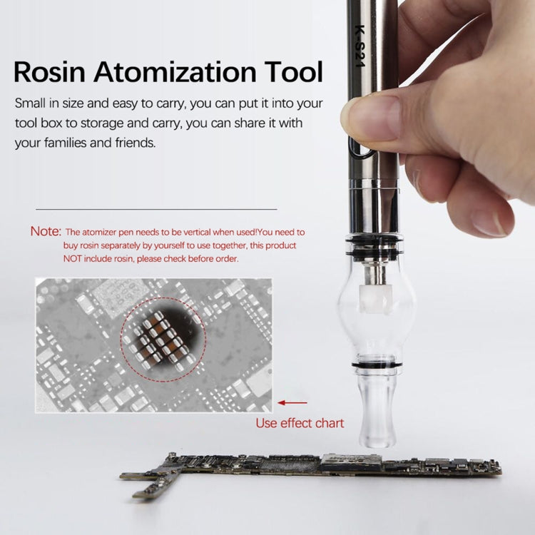 Kaisi K-S21 Rosin Pen Rosin Atomization Machine Short Circuit Detector(Silver)