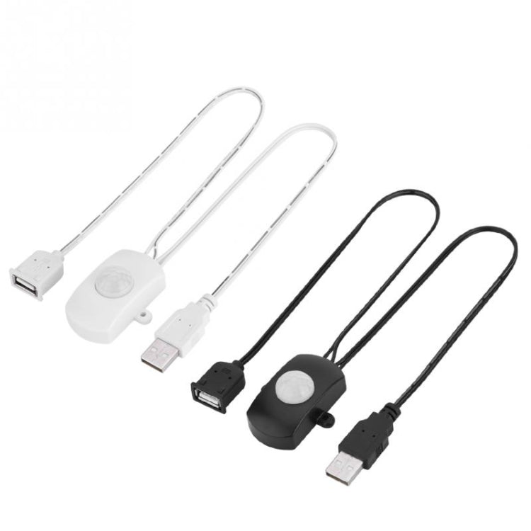 DC 5V/12V/24V USB Body Infrared PIR Motion Sensor Switch Human Motion Sensor Detector Switch For LED Light Strip(Black)