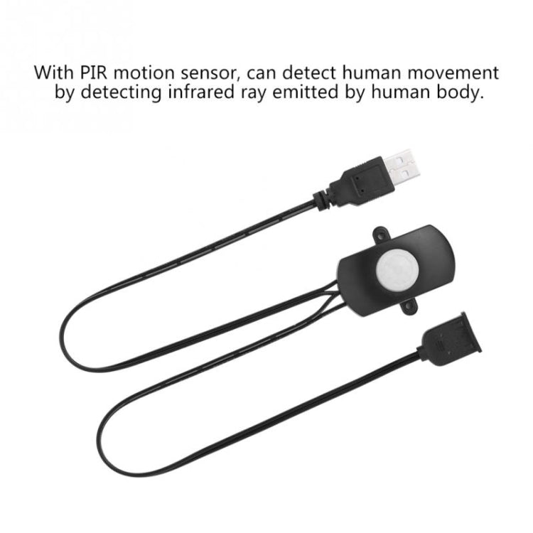 DC 5V/12V/24V USB Body Infrared PIR Motion Sensor Switch Human Motion Sensor Detector Switch For LED Light Strip(Black)