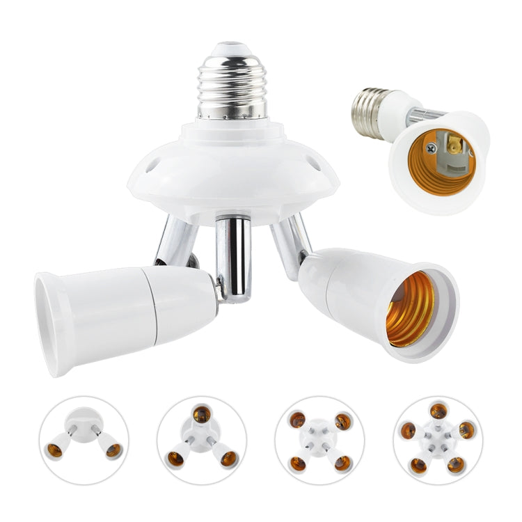 E27 to E27 Splitter Adjustable LED Light Bulb Holder Adapter Converter Socket Light Bulb Holder, type:2 In 1
