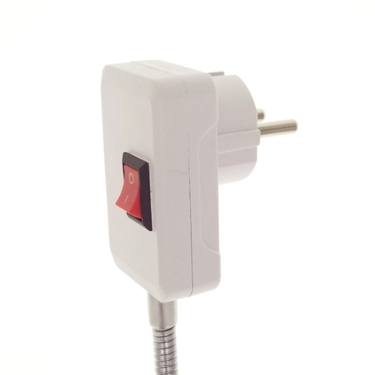 20CM AC 110-220V 6A E27 Bulb Holder Flexible Extension Converter Switch Adapter Socket(EU plug)