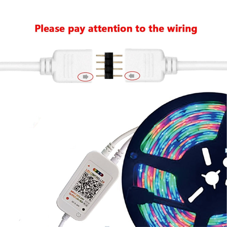 WiFi Smart 4 Pin RGB LED Strip Light Controller APP Remote Voice Control Works with Alexa Echo, 5-24V, type:WiFi 24-keys Controller