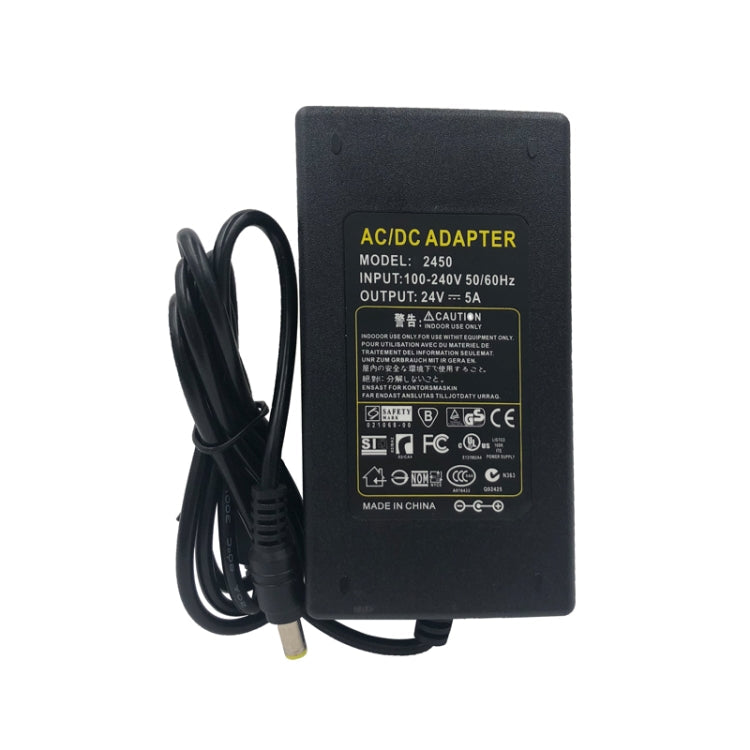 AC to DC 5V 24V Power Adapter Power Supply LED Driver Lighting Transformer 3A 5A 6A Converter Charger For LED Strip Lights US plug(5A 24V)