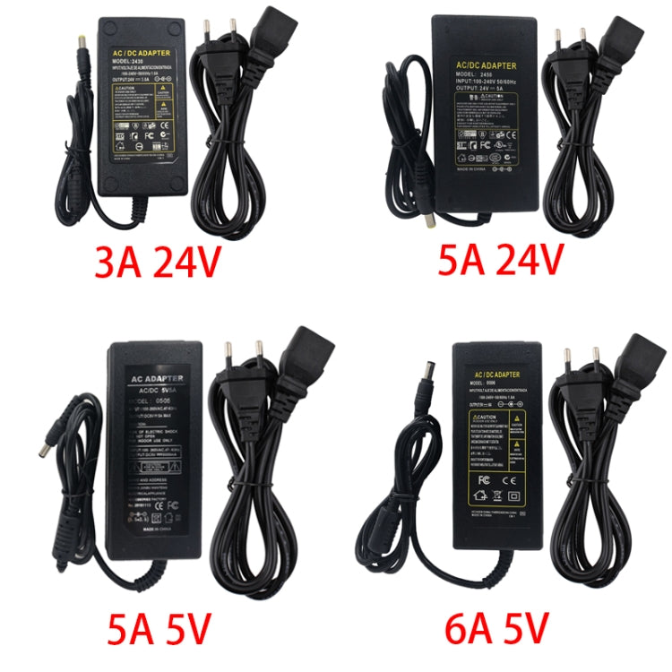 AC to DC 5V 24V Power Adapter Power Supply LED Driver Lighting Transformer 3A 5A 6A Converter Charger For LED Strip Lights UK plug(5A 5V)