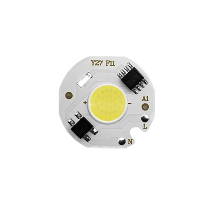 5 pcs COB LED Light Chip AC 220V LED Bulb Light Intelligent IC Driver Bulb Light DIY Spotlight Downlight Chip Outdoor Flood Light(7W(cold white))