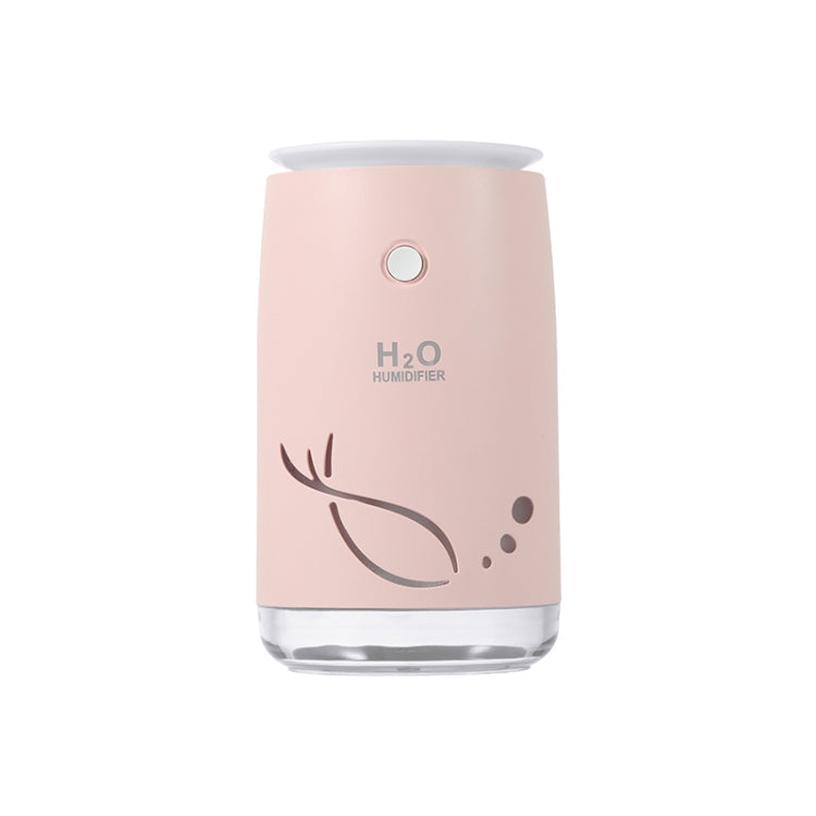 Concise Fish Pattern Mini Home Mute Bedroom Student Dormitory Office Portable USB Wireless Durable Humidifier(Red)
