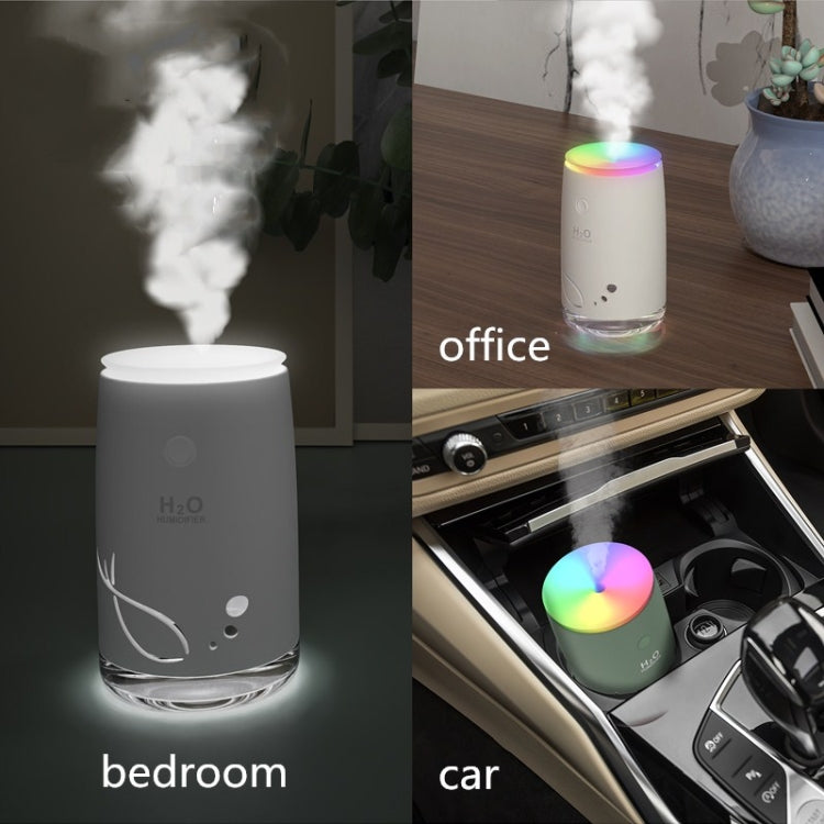 Concise Fish Pattern Mini Home Mute Bedroom Student Dormitory Office Portable USB Wireless Durable Humidifier(Red)