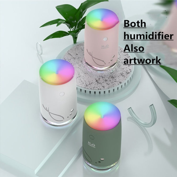 Concise Fish Pattern Mini Home Mute Bedroom Student Dormitory Office Portable USB Wireless Durable Humidifier(Red)