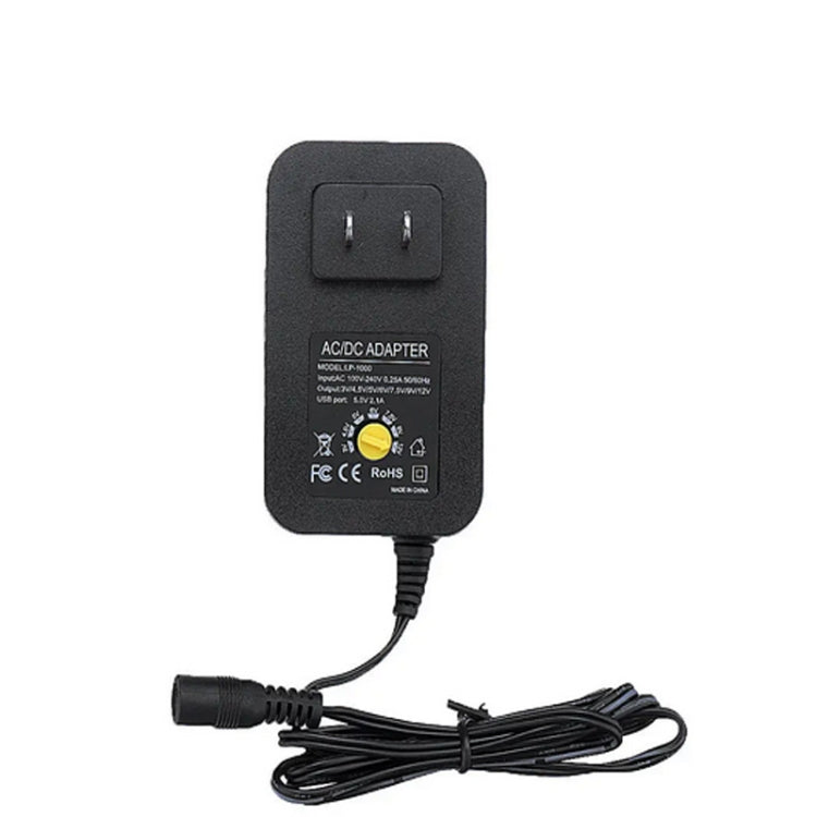 3V 4.5V 5V 6V 7.5V 9V 12V 2A 2.5A AC DC Adapter Adjustable Power Adapter Universal Charger Power Supply 30W(EU Plug)
