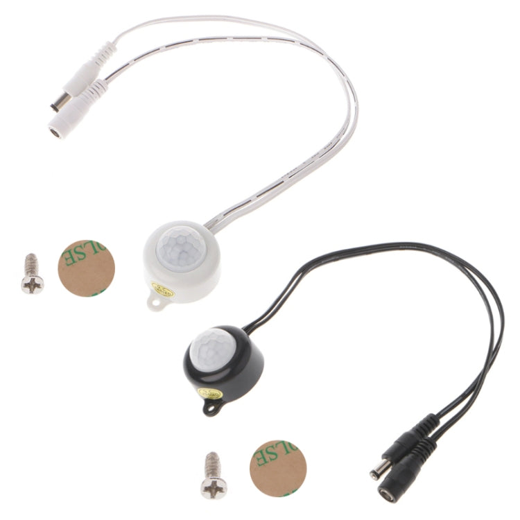 DC 5-24V/5A With Plug for LED Light Bar Human Body Infrared PIR Motion Sensor Switch(White)