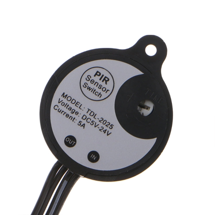 DC 5-24V/5A With Plug for LED Light Bar Human Body Infrared PIR Motion Sensor Switch(Black)