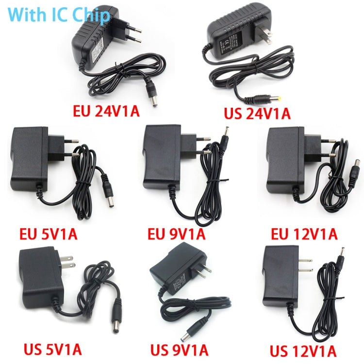 100-240V AC to DC IC Power Charger Adapter 5V 9V 12V 24V 1A, Plug Type:IC EU 24V1A