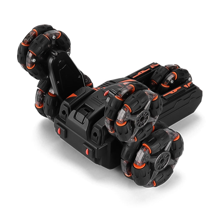 MoFun Five-wheeled Stunt Car 360-degree Swing Arm 2.4G Multifunctional RC Car, specifications:Single control(Black)