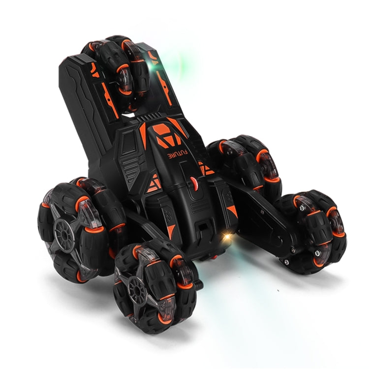MoFun Five-wheeled Stunt Car 360-degree Swing Arm 2.4G Multifunctional RC Car, specifications:Single control(Black)