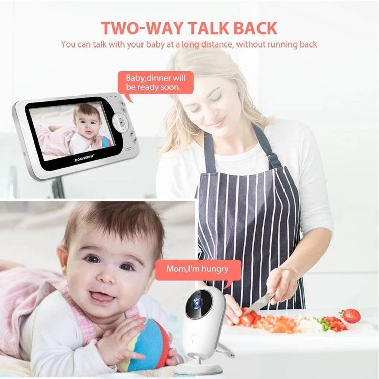 VB608 4.3 inch Wireless Video Baby Monitor IR LED Night Vision Intercom Surveillance Camera(EU Plug)