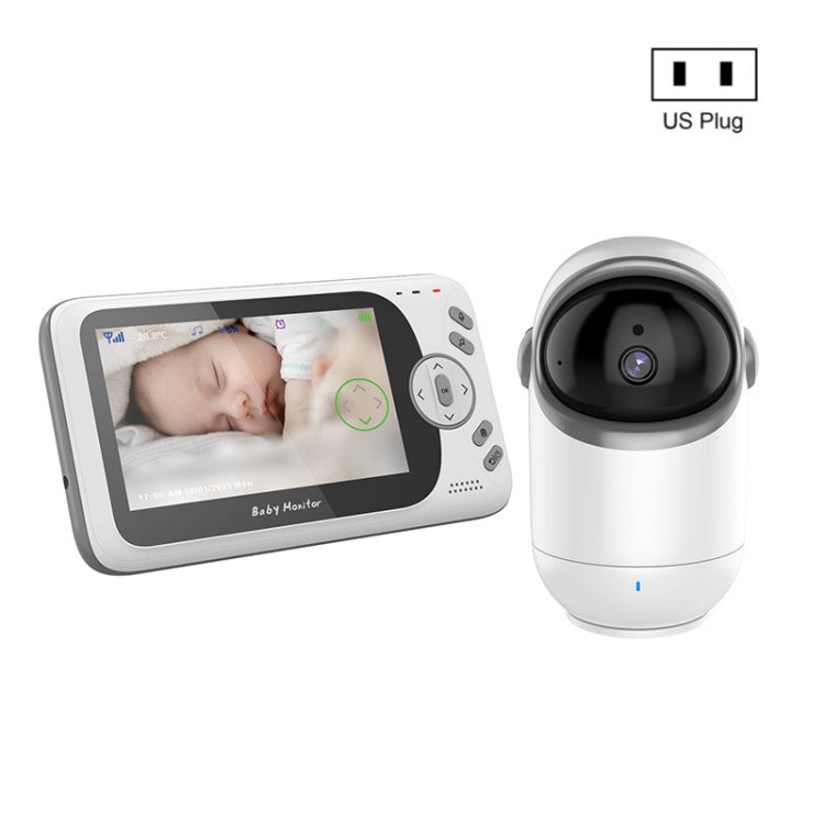 VB801 4.3 inch Night Vision Camera Baby Monitor, Wireless Intercom Audio Video Camera, Temperature Detection(US Plug)