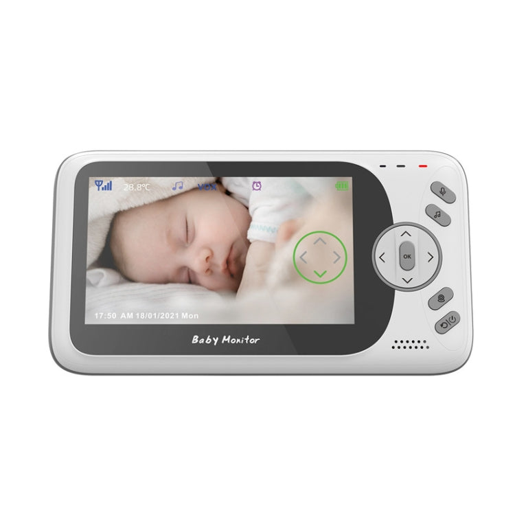 VB801 4.3 inch Night Vision Camera Baby Monitor, Wireless Intercom Audio Video Camera, Temperature Detection(EU Plug)
