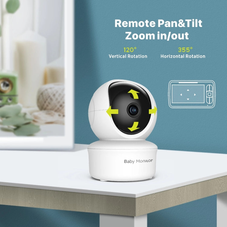 SM650 Wireless Video Baby Camera Intercom Night Vision Temperature Monitoring Cam(UK Plug)